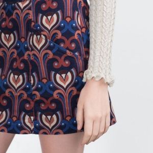 Zara trafaulic mini skirt highwaisted
